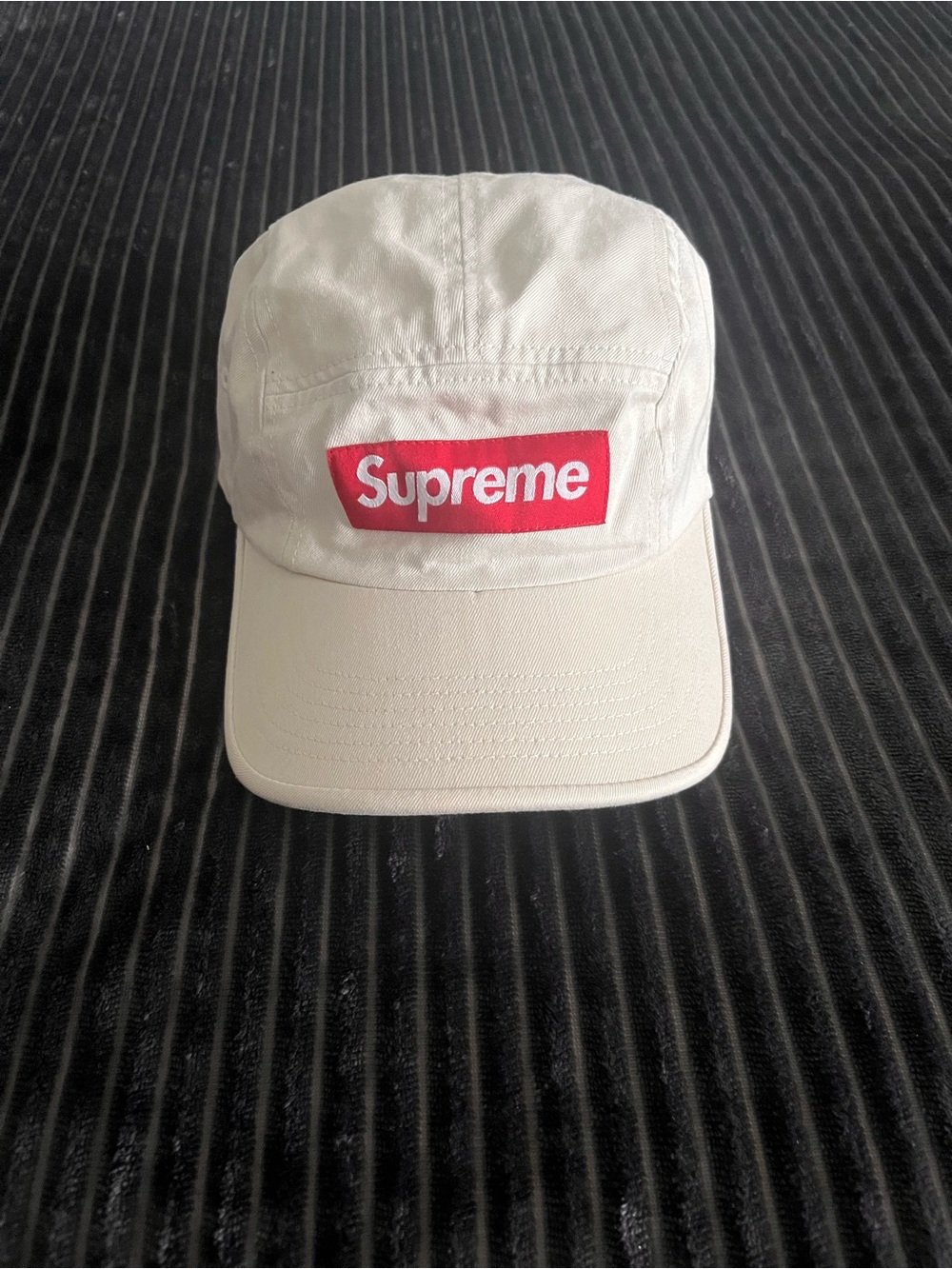 Supreme White 5 Panel Hat